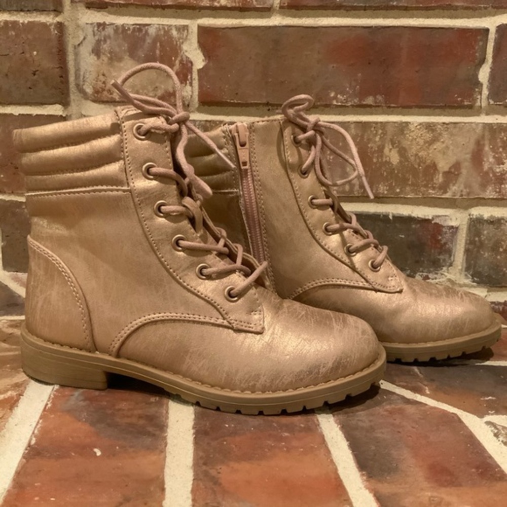 Children’s Place Rose Gold Combat Boots